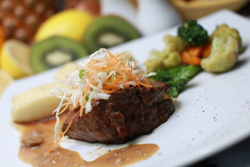 beef steak grilled roasted