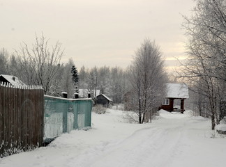 сельская местность зимой