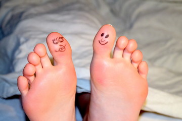 Zwei unter einer Decke