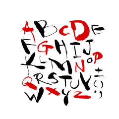 벡터 문자 / 손으로 쓴 글씨체