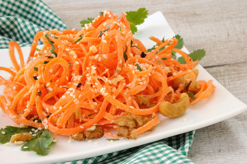Carrot ribbon salad