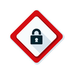 Lock Safety Sign illustration