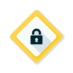 Lock Safety Sign illustration