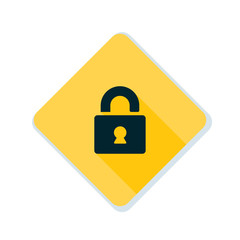 Lock Safety Sign illustration