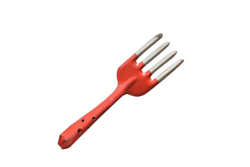 Garden fork on a white background