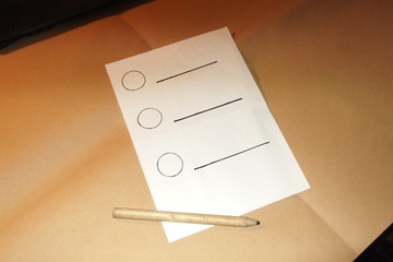 scheda per votazione