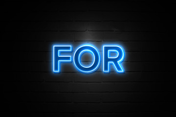 For neon Sign on brickwall