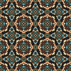 Vector Abstract Seamless Pattern. Vintage Geometric East Ornament Pattern. Ethnic decorative elements for print and cloth, fabrics and canvas texture or any other kind of design. Boho Style.