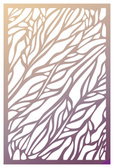 Vector Laser cut panel. Abstract Pattern template for decorative panel. Template for interior design, layouts wedding invitations, gritting cards, envelopes, decorative art objects etc. 