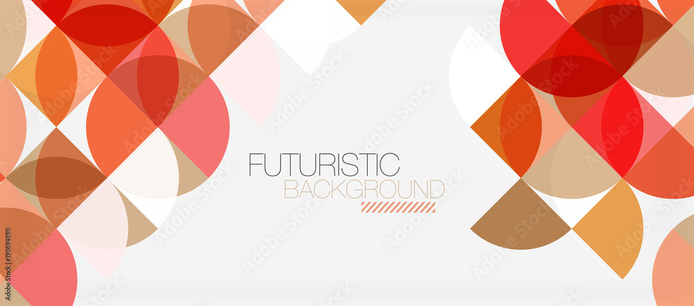 Poster geometric triangle and circle shape, wide abstract background