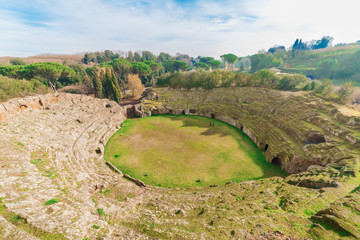 Sutri, Italy - 27 January 2018 - A medieval village of Tuscia area with a fascinating...