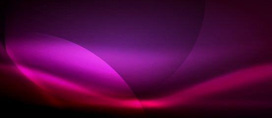 Vector glowing wave neon flowing curve background