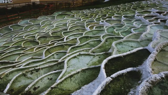 Image of thermal water in hungarian Egerszalok outdoors.