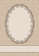 vintage background with decorative frame