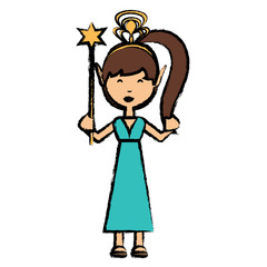 cartoon fairy girl icon