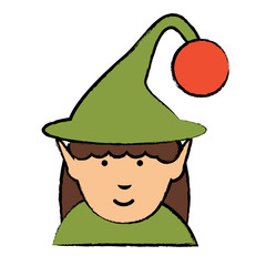 cartoon elf girl icon