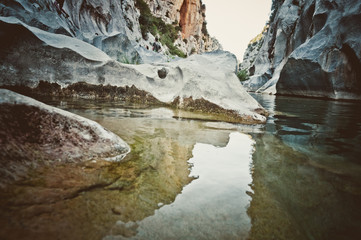 mountain lake in southern Europe