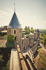 middle ages town Carcassonne in france