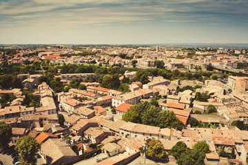 Fototapeta premium panoramic view over middle ages town Carcassonne in france