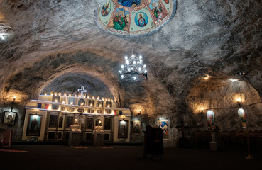 cathedral deep underground - salt mine in Targu Ocna