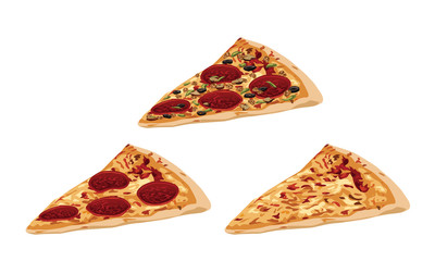 Pizza Slices Cheese Pepperoni Supreme