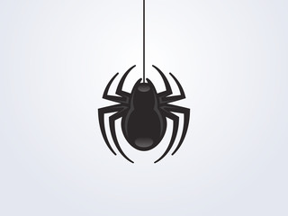 Black spider vector illustration