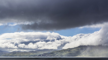 view from castle stalker viewpoint, scottish weather © photonik87
