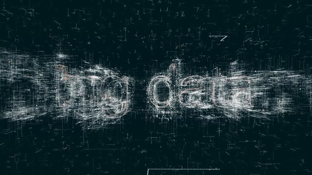Binary matrix world. Technological background. Digital Universe. Computer simulation.