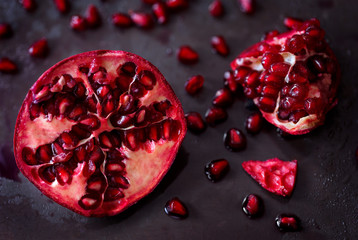 Fresh Cut Pomegranate