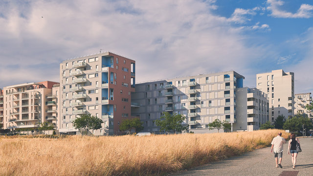 Buildings of Vexin, cergy, france,