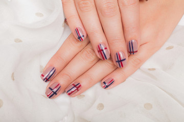 Fototapeta premium Manicure and Hands Spa. Beautiful Woman Hands Closeup 