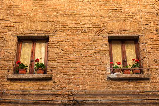 House details, narrow streets of Volterra  town