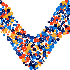 Vector Confetti Background Pattern. Element of design. Colored buttons on a white background