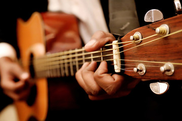 Obraz premium Guitar while playing