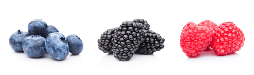 Fresh blueberry raspberry and blackberry