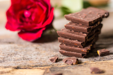 Chocolate Almond and Rose Red