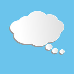 Vector of stickers of speech bubbles. Blank empty white speech bubbles