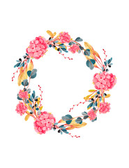 Elements for design on a spring theme, in the style of watercolor.