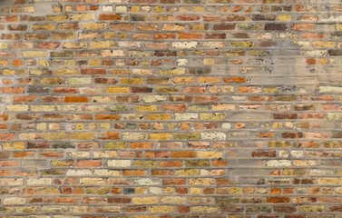 Weathered Brick Wall Colorful