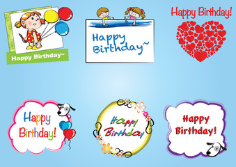 happy birthay card set