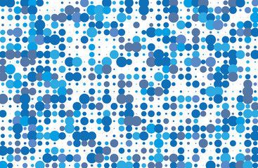 Dotted background with circles, dots, point different size, scale. Halftone pattern.