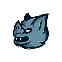 bat - vector logo/icon illustration mascot
