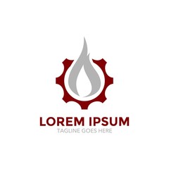 oil and gas industry related logo template. simple shape and color. unique vector illustration. editable