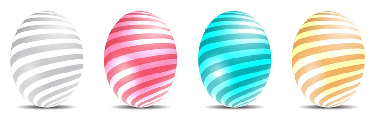 Luxury colorful easter eggs vector graphic. Ostereier, Eier, Ostern, nebeneinander, farbig, bunt, gefärbte.