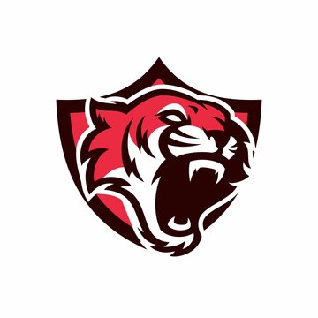 tiger - vector logo/icon illustration mascot
