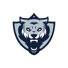Naklejka premium Wolf - vector logo/icon illustration mascot 