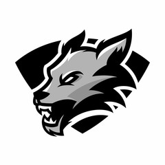 Wolf - vector logo/icon illustration mascot
