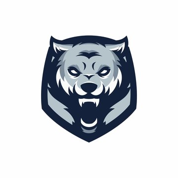 Wolf - vector logo/icon illustration mascot
