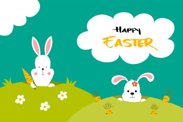 Obraz na płótnie Canvas Easter bunnies.