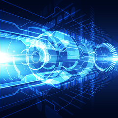 Abstract vector  futuristic  blue connection high digital technology concept. background illustration